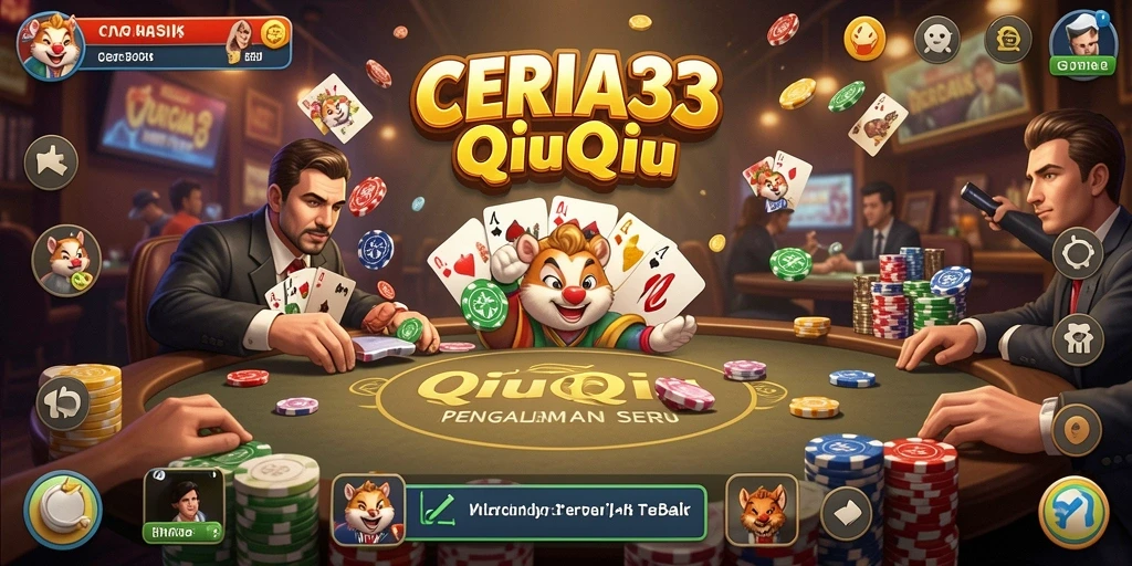 Screenshot utama CERIA33 dengan gameplay QiuQiu yang seru.