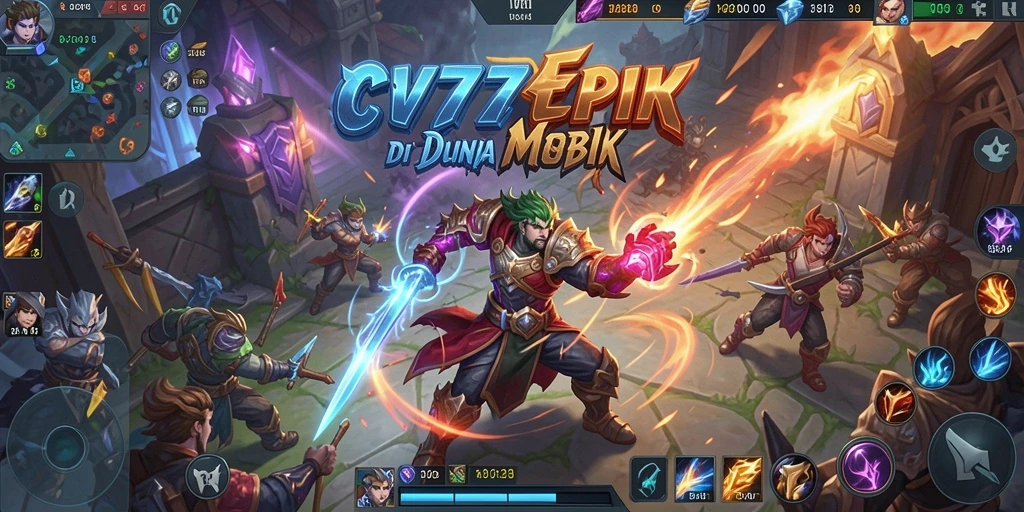 Screenshot gameplay <strong>CV777</strong> yang menampilkan pertempuran seru di arena MOBA.