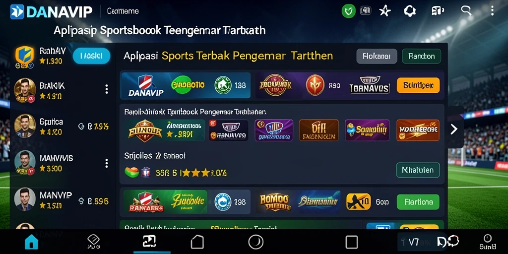 Tampilan antarmuka DANAVIP yang menarik saat bermain taruhan.