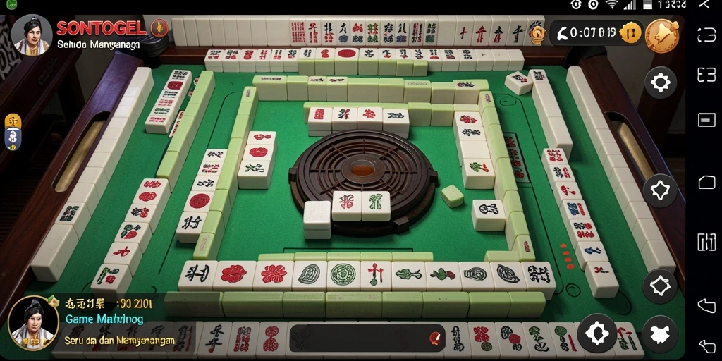 Tampilan menyenangkan dari gameplay SONTOGEL Mahjong.