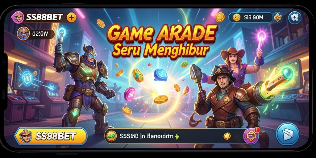 Tampilan menarik dari gameplay SS88BET dalam pengalaman Arcade.