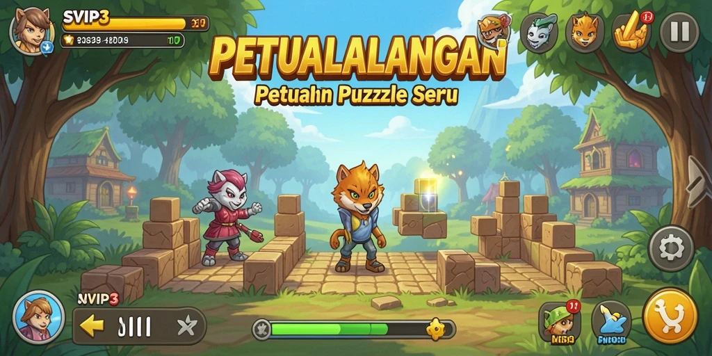 Tangkapan layar gameplay SVIP3 menunjukkan tantangan puzzle yang menarik.