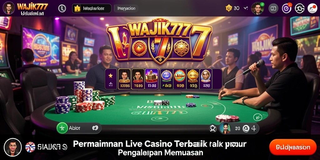Screenshot gameplay WAJIK777 menampilkan dealer dan pemain yang terlibat dalam permainan.